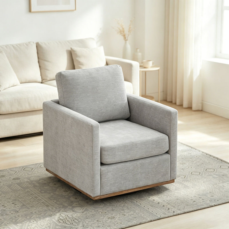 Fauteuil pivotant 360 °, Gris clair