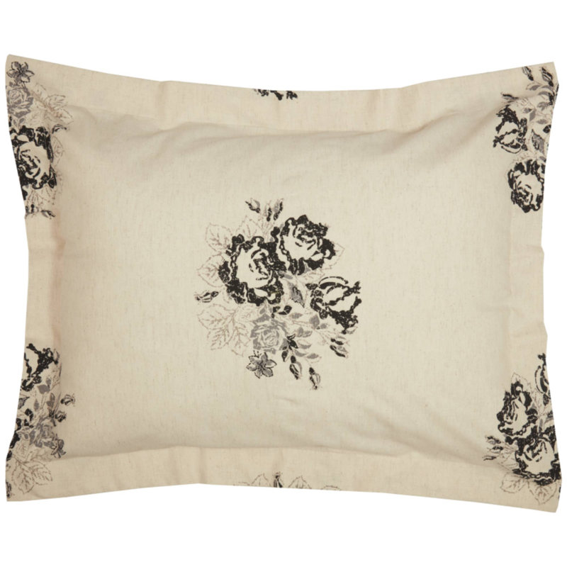 Cotton Blend Floral Sham Set