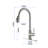 Single Handle Pull Down Brushed Nickel Faucet For Kitchen Sink - High Arc Stainless Steel Tap Smooth Operation Out With Body Efficient Water Flow