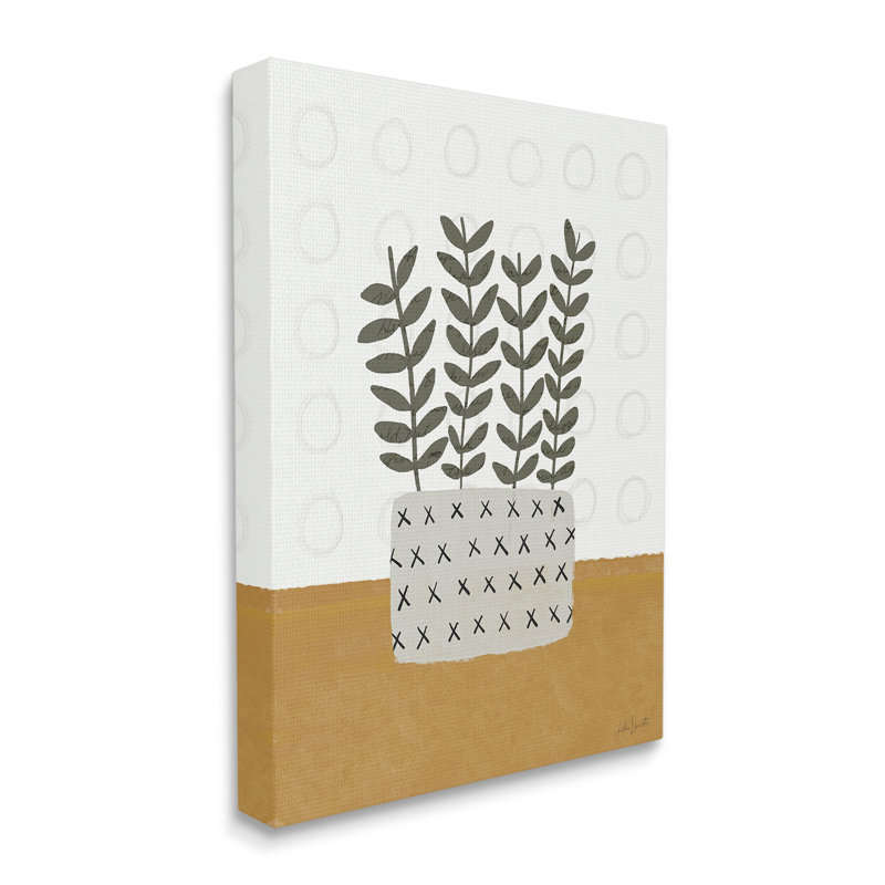Motif d'art sur toile à motif de feuilles par Katie Doucette, H 40 po x l 30 po