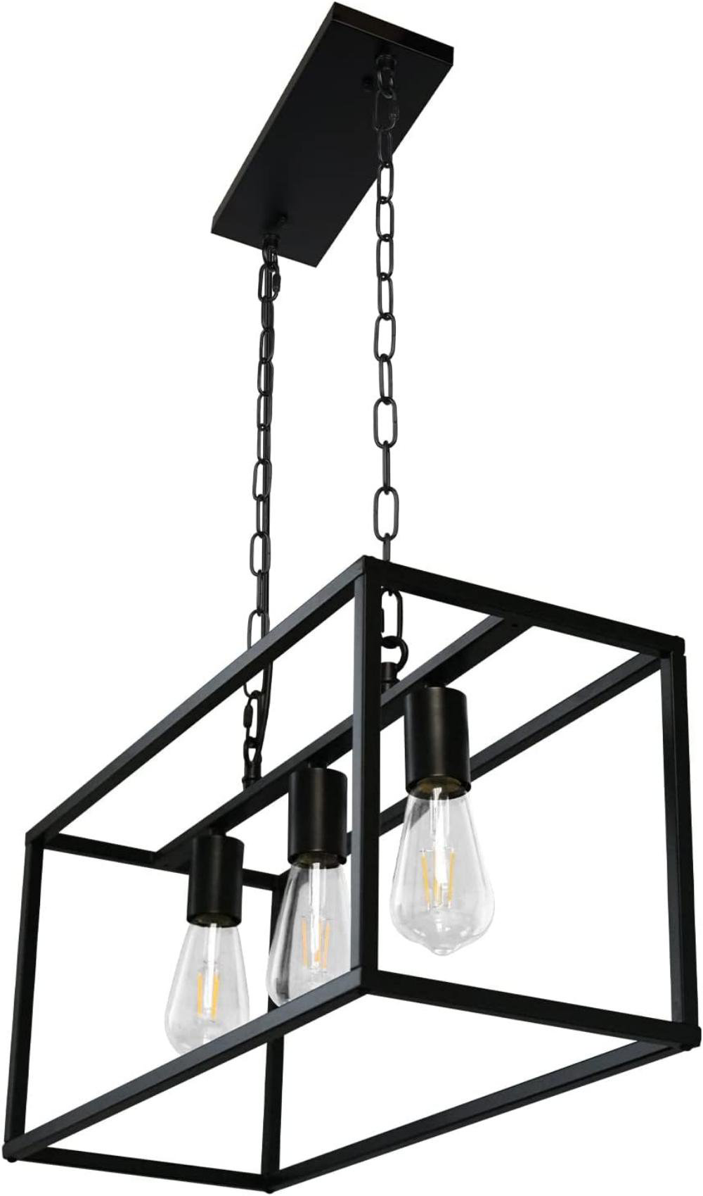 Gracie Oaks Graedy 3 - Light Dimmable Square / Rectangle Chandelier ...