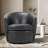 Leather Upholstered Swivel Barrel Chair,No Assembly Required-920848713