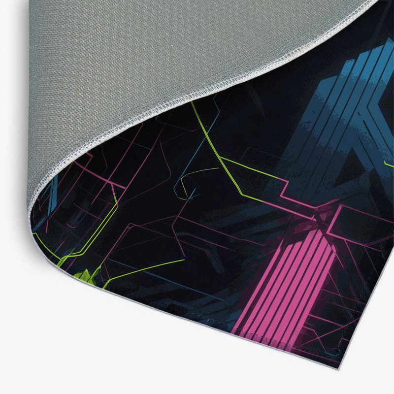 Glitch Pulse Indoor And Outdoor Area Rug, Rectangle 1'6" x 2'6"