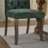 Chenille Upholstered Dining Chair, Tufted Accent Chair with Curved Solid Wood Legs & Rivet Details, Multi-Use Chair for Dining Room, Kitchen & Living Room, Set of 2-1227481241