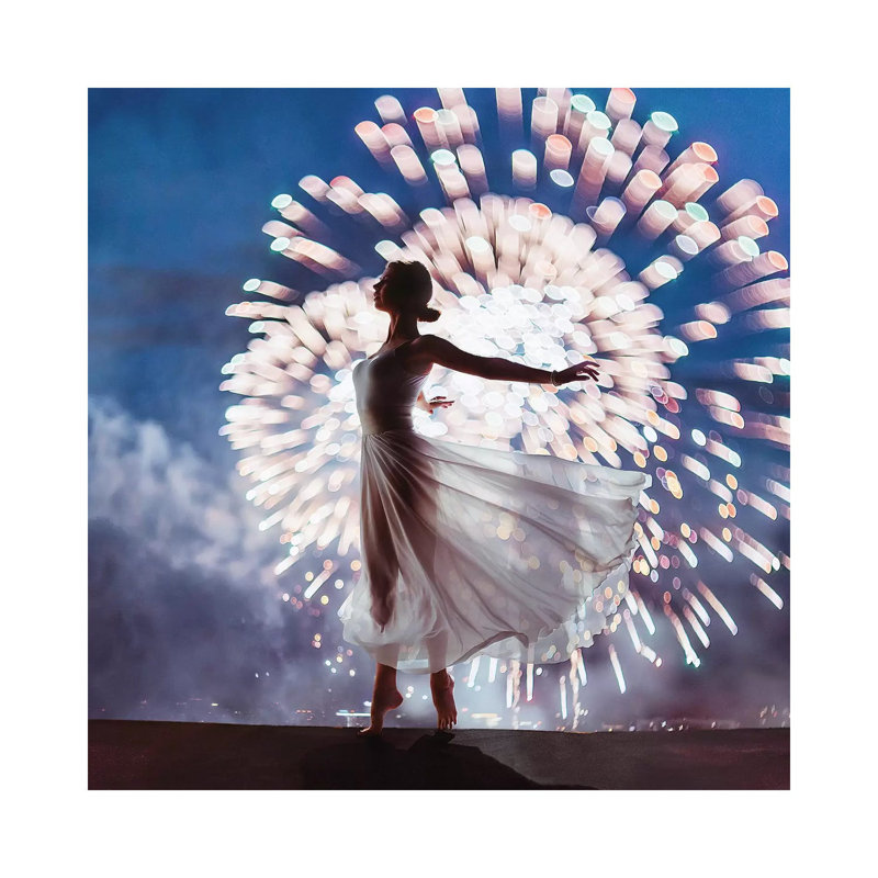 " Fireworks " by Hobopeeba, No Mat, 18'' H x 18'' W x 1.5'' D, Wrapped Canvas