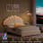 Upholstered Platform Bed with LED Lights and Drawers-365814529-365814530