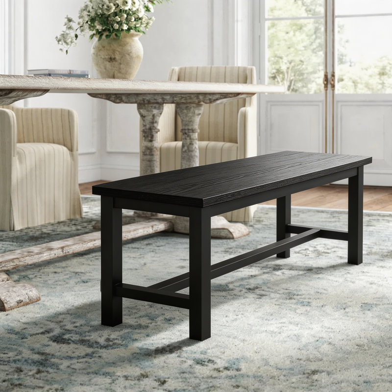Rotary Dining Bench, Black