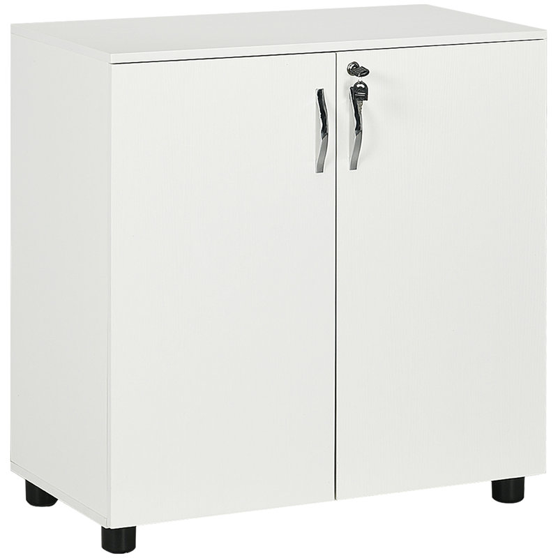 Aadyn 2 -Door 1 -Shelf Storage Cabinet, White