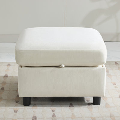 Module de repose-pieds carré avec rangement de 25,6 po pour canapé modulaire modulaire, chenille