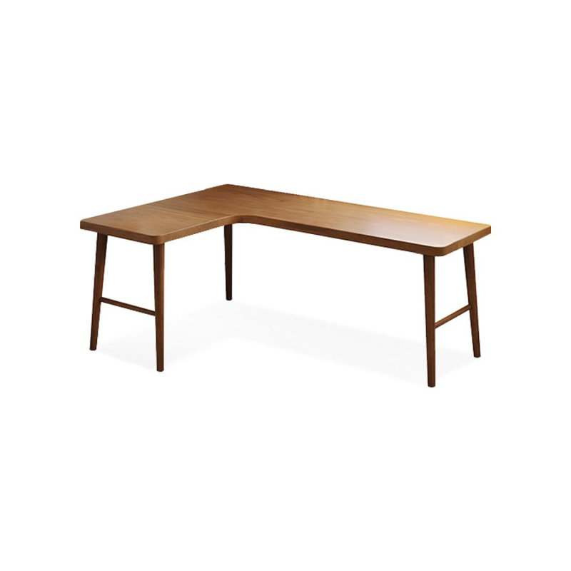 Bureau d'angle en bois massif en forme de L, Retour à gauche, H 29,53 po x l 62,99 po x P 39,37 po