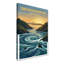 Corryvreckan Whirlpool, Scotland - Romantic Travel Poster of Wild Atlantic Swirls. Giclee Print on Wrapped Canvas. Wall Art, Home Decor - Natural Landmarks, Scotland 1 Piece Wrapped Canvas Wall Art-965538746