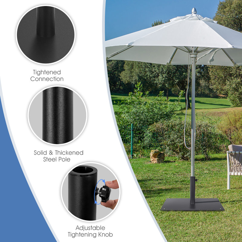 Socle de parasol autoportant en acier