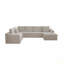 Siège de canapé modulaire 131,9 x 104,3 po, canapé rembourré et compressé pour le salon, la chambre à coucher, l’appartement, aucun assemblage requis, combinaison gratuite de 4 PC, tissu en velours côtelé moelleux-563817818