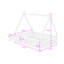 Lit double en bois avec garde-corps, porte et lattes, conception en forme de tente-2081799648