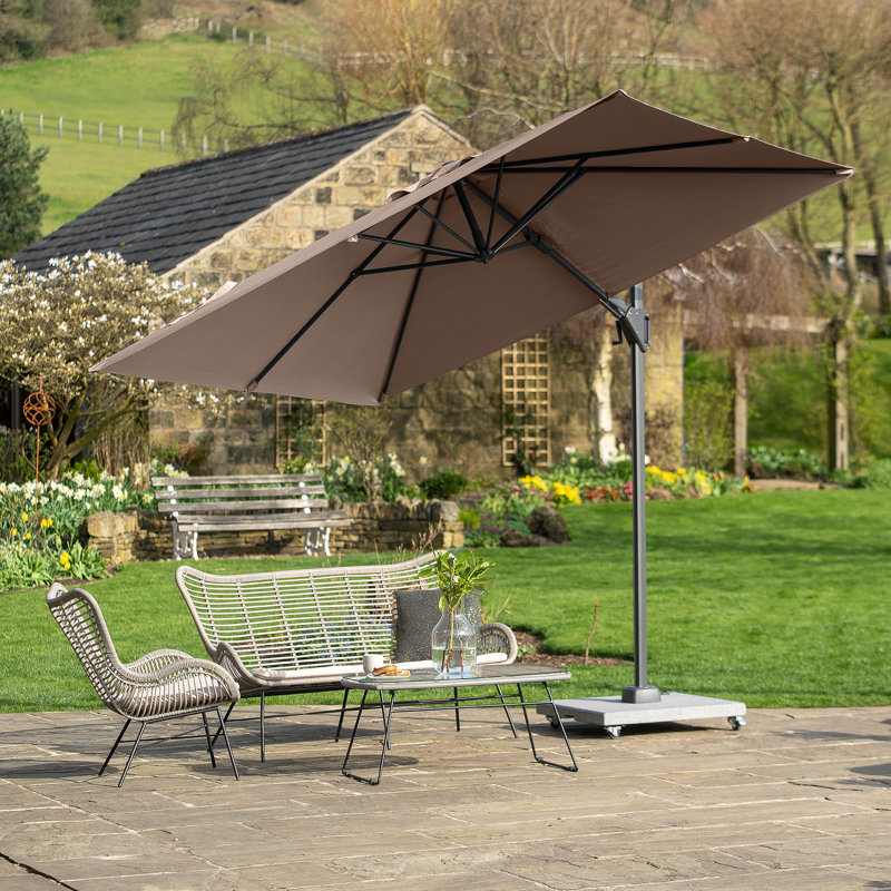 Aarne 270cm Cantilever Parasol, Taupe