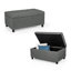 Linen Blend Upholstered Storage Bench-452175371