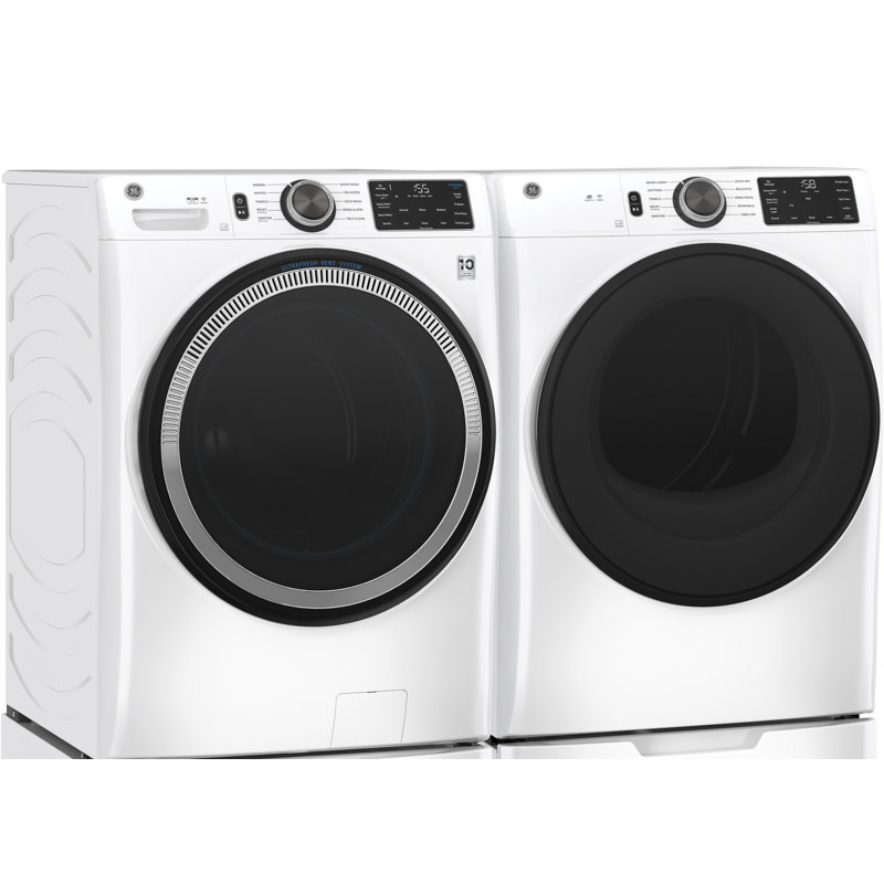 GE Appliances 5.5 Cu. Pi. Laveuse à chargement frontal, Blanc