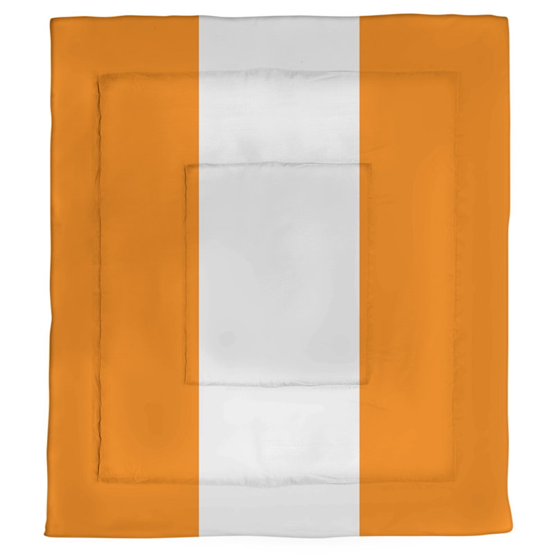 Édredon réversible en microfibre College Stripes Tennessee, Édredon très grand, Orange