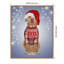 «Pitbull in Christmas Sweater» par Fab Funky, impression sur toile encadrée