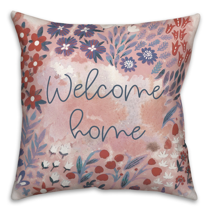  Housse et insert de coussin carré Welcome Home