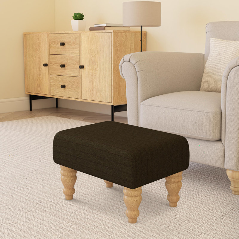 Autryville Wood Turned Leg - Pinstripe Wool, Cyprus Green, Natural