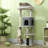 52 Inch Cat Tree with Scratching Posts, Cat Bed, Condo, Light Grey