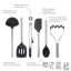 Silicone Utensil Set of 6 - Black-1512631654