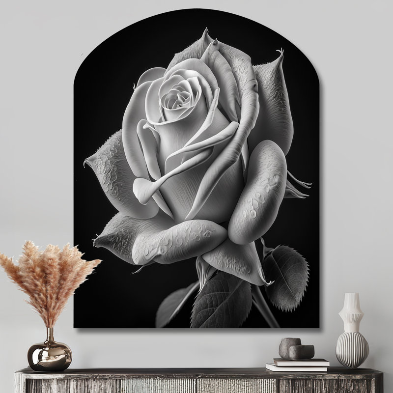Art mural asymétrique «Centerville Blossoming Rose I», H 43 po x l 33 po