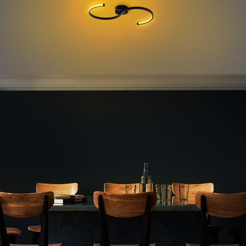 Chriselle LED Flush Mount, Black