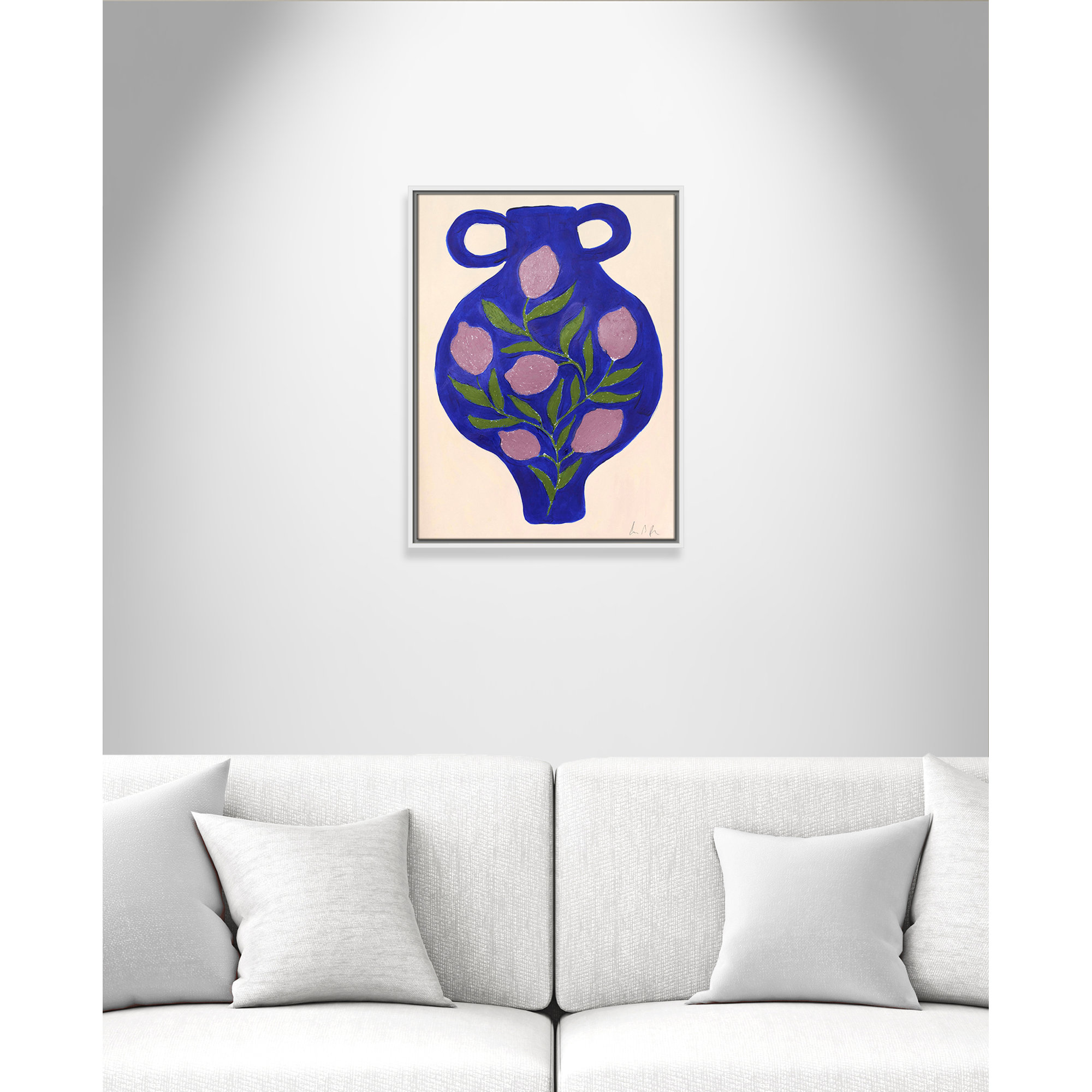 Vase No. 03 Print by Camilla Bergqvist, 25.5" H x 19.5" W, White