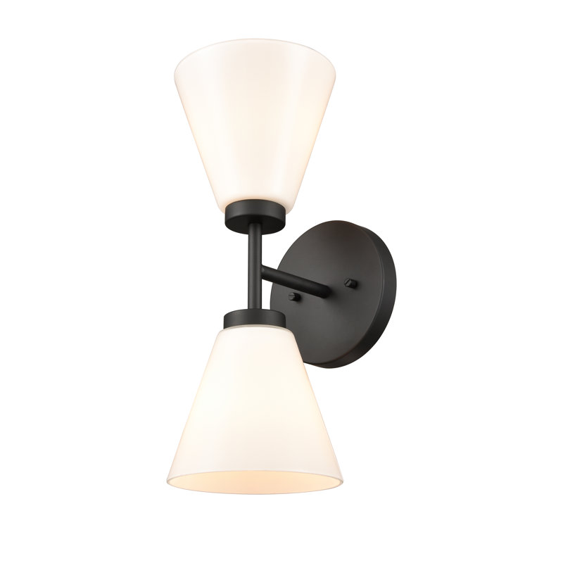 Houghton 15'' High 2-Light Vanity Light - Matte Black, Black
