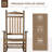 Outsunny Traditional Wooden High-Back Rocking Chair For Porch, Indoor/Outdoor-1934672433