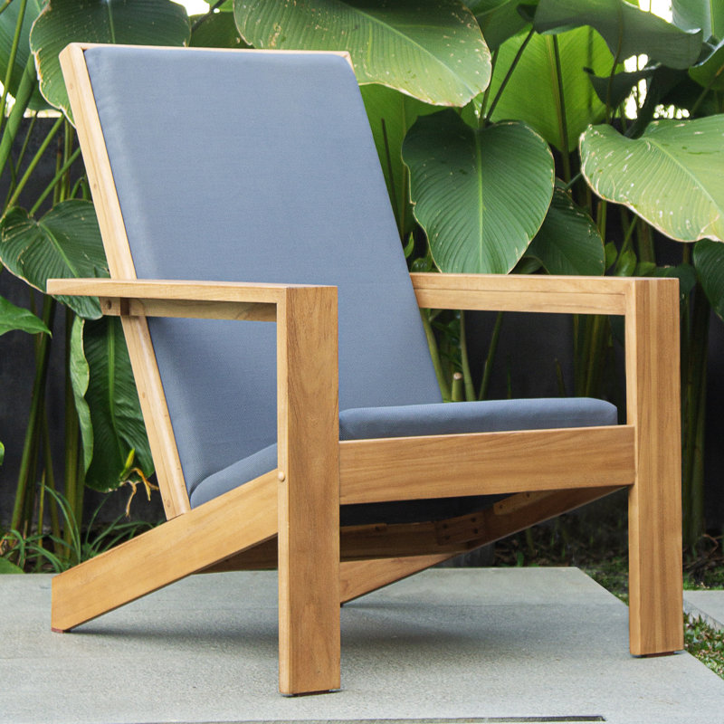 Hodgkins Teak Outdoor Adirondack Chair with Patio Cover
