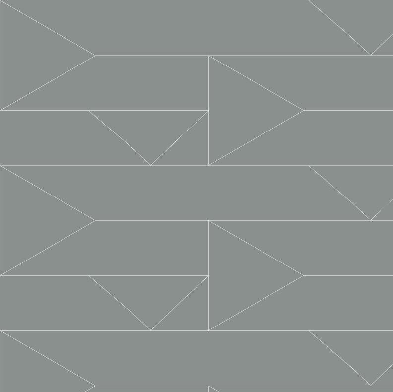 Flagged Non-Pasted Vinyl Geometric Wallpaper Roll, Gray/White