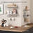 Bathroom Shelves Wall Mounted With Towel Rack Set Of 2-4626672