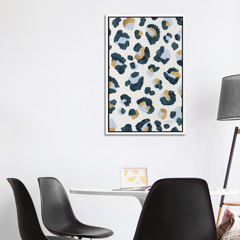 Snow Leopard by Cat Coquillette - Print on Canvas, White Framed, 101.6 cm H x 66.04 cm W
