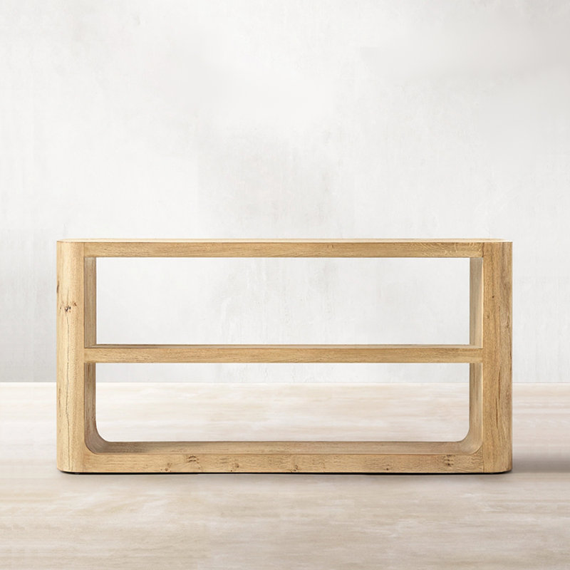 Console simple de style américain, H 29,9 po x l 59,8 po x P 14 po, Burlywood