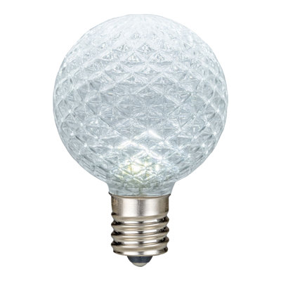 Novelty Lights 25 Pack G50 LED Replacement Bulbs, E12 LED Bulb, 0.65W Diamond Faceted Shatterproof Multicolor Globe String Light Bulbs for Patio Decor