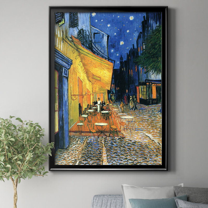 «The Cafe Terrace», reproduction d'art sur toile, Noir, H 30,5 po x l 42,5 po x P 1,5 po
