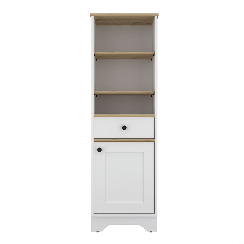 Armoire à linge brûlé, plusieurs tablettes, Brun