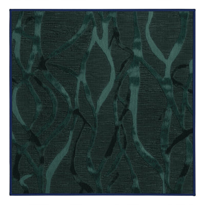 Tapis bleu abstrait lavable à la machine