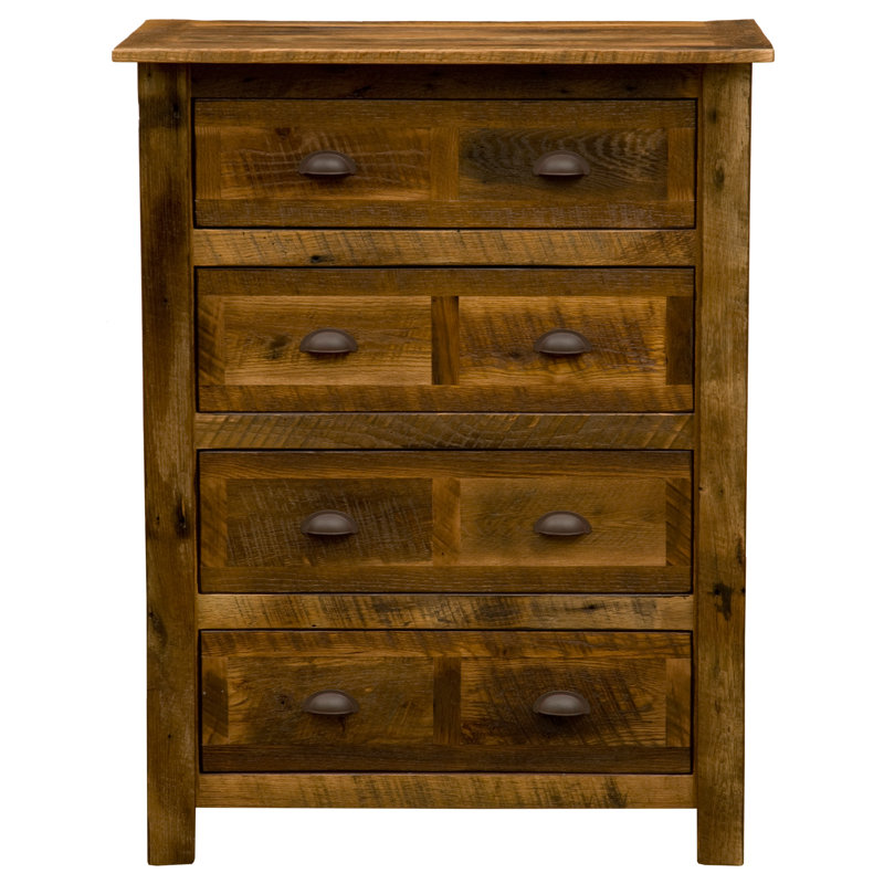 Commode à quatre tiroirs Fireside Lodge, Bois de grange