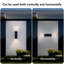 Applique murale d'extérieur 18 po avec 2 lumières avec tube rectangulaire en aluminium et couvercle en verre trempé, paquet de 2 (noir mat) (sans ampoule)