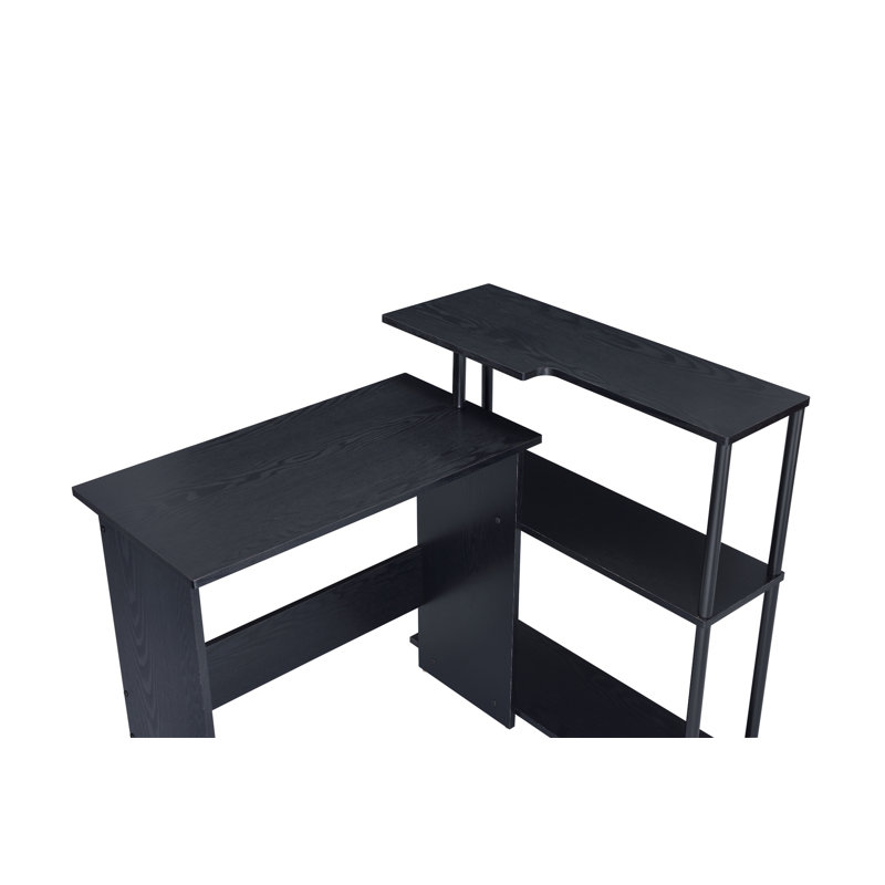 Bureau d'écriture Levi à finition noire (sans la chaise de bureau), Noir