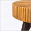 Table basse ronde de 35,4 pouces, parfaite pour décorer et recevoir, finition en bois naturel