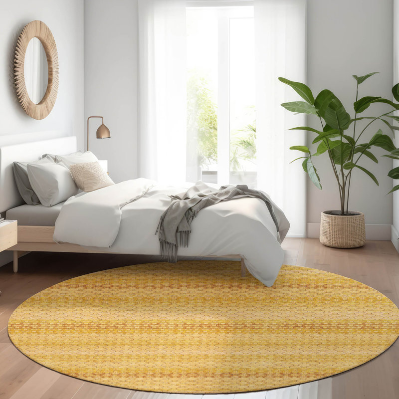 Tapis intérieur / extérieur doré Serenith, 3 pi x 5 pi