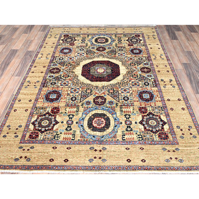 Tapis unique en laine nouvel âge 5 pi x 7 pi Jovia ivoire