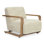 ECKERSLEY LOUNGE CHAIR CREAM FAUX FUR