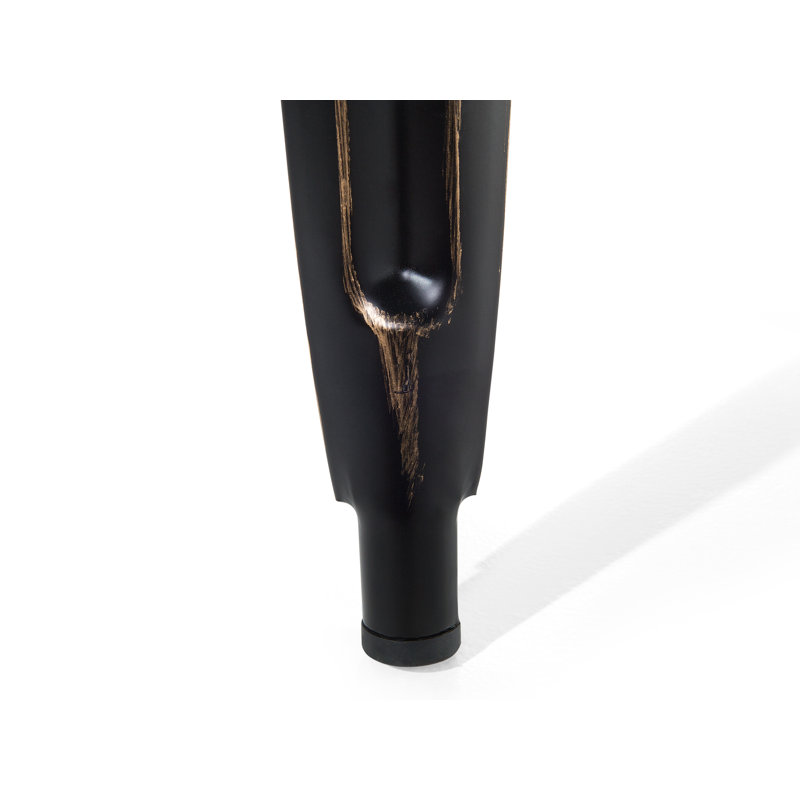 Redcar Counter Stool with Metal Frame, 76cm H x 36cm W x 36cm D, Black/Gold