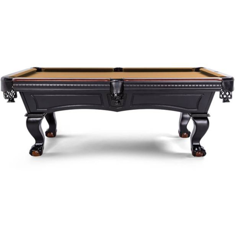 White Billiards L Pool Table, 32" x 54.5" x 99"